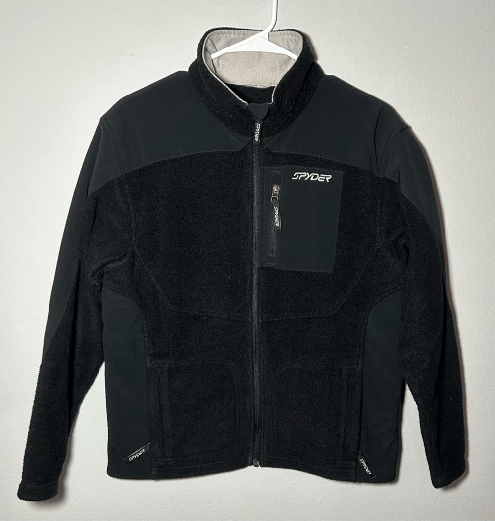 Spyder Women’s Full Zip Black Sherman Sherpa Fleece Jacket Sz L